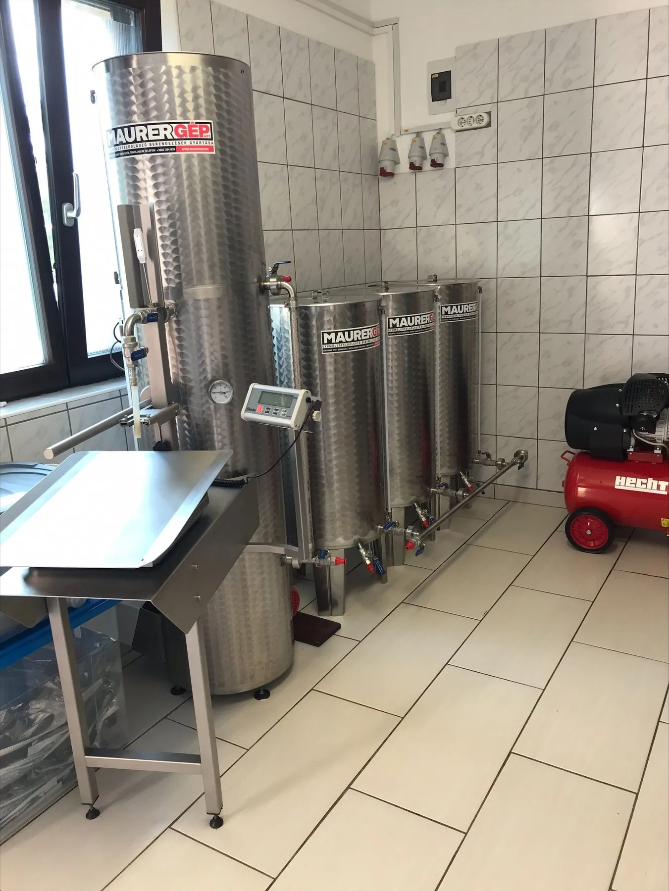 Rozsdamentes tartályok a présüzemben